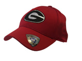 Georgia Bulldogs Top of the World Red One Fit Structured Fitted Hat Cap - Sporting Up