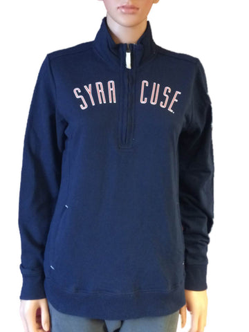 Syracuse Orange Gear for Sports DAM Navy LS 1/4 Zip Pullover Jacka (M) - Sporting Up