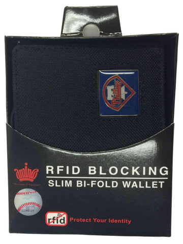 Shop Philadelphia Phillies Aminco Travel Black RFID Blocking Slim Bi-Fold Wallet - Sporting Up