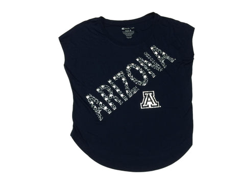 Shoppen Sie das lockere T-Shirt der Arizona Wildcats Colosseum für Damen in Marineblau mit Metallic-Sternen-Logo (M) – sportlich