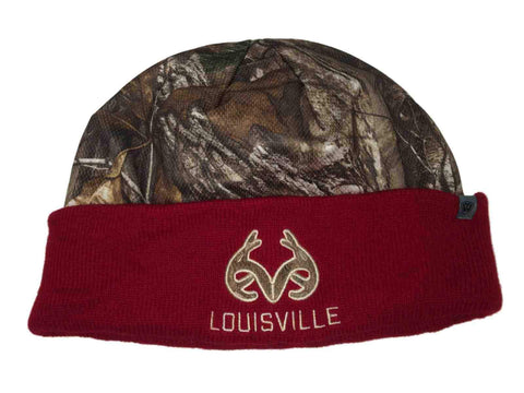 Shop Louisville Cardinals TOW Realtree Camouflage with Red Cuff Skull Beanie Hat Cap - Sporting Up