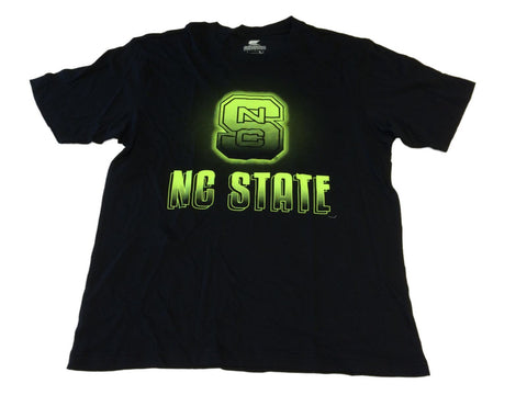 Camiseta NC State Wolfpack Colosseum negra con logo de neón SS con cuello redondo (L) - Sporting Up