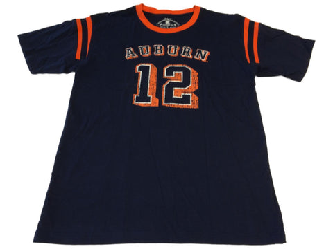 Auburn Tigers Colosseum Navy with Grunge Logo Short Sleeve Crew Neck T-Shirt (L) - Sporting Up