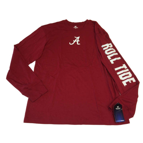 Alabama Crimson Tide Colosseum Maroon "Roll Tide" LS Crew Neck T-Shirt (L) - Sporting Up