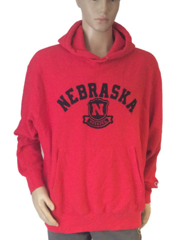 Nebraska Cornhuskers Champion Red Langarm-Pullover-Hoodie-Sweatshirt (L) – sportlich