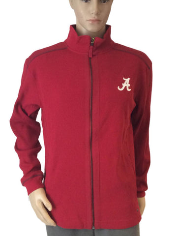 Alabama crimson tide chiliwear rouge veste côtelée à manches longues avec fermeture éclair complète (l) - sporting up