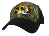 Missouri Tigers Mossy Oak Camouflage & Black Adjustable Strap Structured Hat Cap - Sporting Up