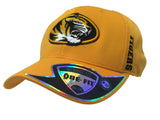 Missouri Tigers TOW Yellow Gold Structured Memory Flexfit Hat Cap (M/L) - Sporting Up