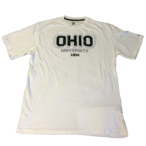 Ohio bobcats grävling sport vit ss fukthantering prestanda t-shirt (l) - sportig upp