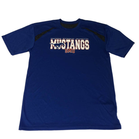 SMU Mustangs Badger Sport Blue SS Feuchtigkeitsmanagement-Performance-T-Shirt (L) – sportlich