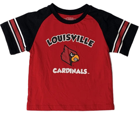 Lousiville Cardinals Colosseum rot-schwarzes SS-T-Shirt mit Rundhalsausschnitt (3T) für Kleinkinder – sportlich