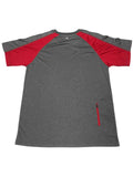 Louisville cardinals colosseum grå och röd prestanda kortärmad t-shirt (l) - sportig