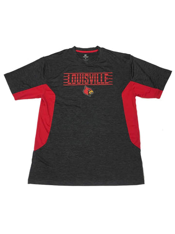 Louisville Cardinals Colosseum Charcoal Gray Static Performance SS T-Shirt (L) - Sporting Up