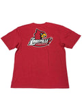 Louisville cardinals colosseum röd svart och vit kortärmad crew t-shirt (l) - sportig