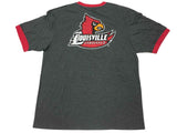Louisville Cardinals Colosseum Gray Vintage Logo Short Sleeve Crew T-Shirt (L) - Sporting Up