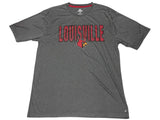 Louisville Cardinals Colosseum Gray Performance Short Sleeve Crew T-Shirt (L) - Sporting Up