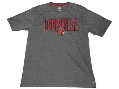 Louisville cardinals colosseum grå prestanda kortärmad crew t-shirt (l) - sportig