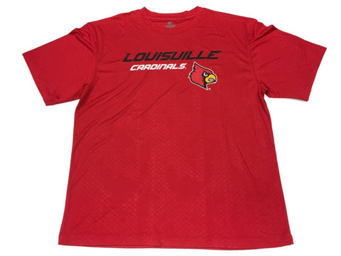 Louisville cadinals colosseum röd prestanda kortärmad crew t-shirt (l) - sportig