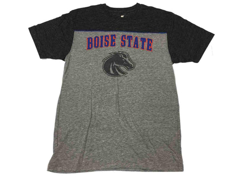 Boise state broncos colosseum tvåfärgad grå tri-blend ss crew t-shirt (l) - sportig