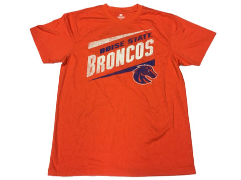 Boise state broncos colosseum orange blå & vit kortärmad crew t-shirt (l) - sportigt