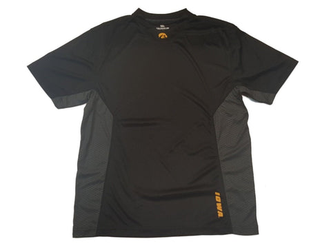 Camiseta de alto rendimiento con cuello redondo y manga corta negra Colosseum de los Iowa Hawkeyes (l) - sporting up