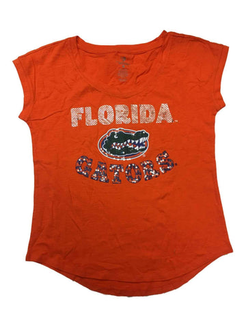 Shop Florida Gators Colosseum WOMEN'S Orange Sequin Logo Swoop Neck T-Shirt (M) - Sporting Up