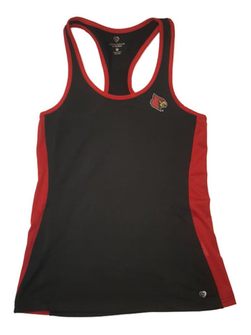 Louisville Cardinals Colosseum WOMEN'S Black with Red Mesh Workout Tank Top (M) - Sporting Up