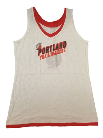 Shop Portland Trail Blazers CS WOMENS White Red Burnout Style Tank Top T-Shirt (M) - Sporting Up