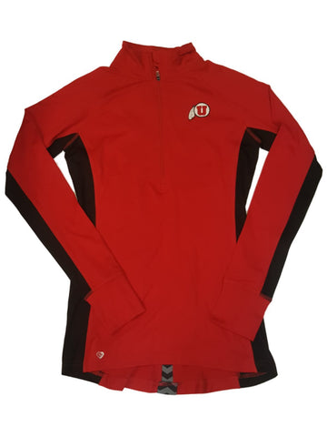 Shop Utah Utes Colosseum WOMENS Red w Chevron Scrunched Back 1/2 Zip Pullover (M) - Sporting Up