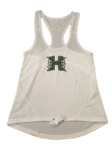 Shop Hawaii Rainbow Warriors Colosseum WOMENS White Mesh Tie Front Tank Top (S) - Sporting Up