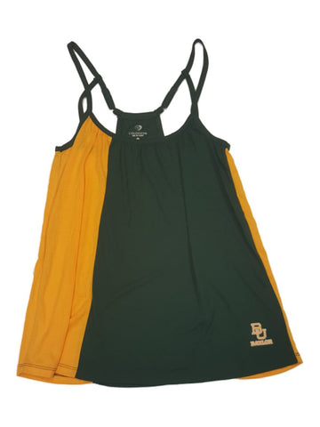 Baylor trägt Kolosseum Damen grün gelb Adj. Spaghettiträger-Tanktop (M) – sportlich