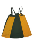Baylor Bears Colosseum WOMENS Green Yellow Adj. Spaghetti Strap Tank Top (M) - Sporting Up