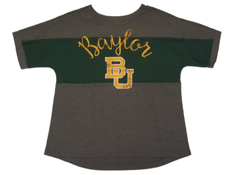 Baylor Bears Colosseum Damen-T-Shirt im grauen, ultraweichen SS-Burnout-Stil (M) – sportlich