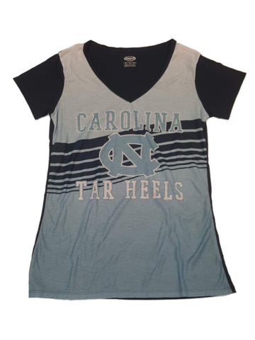 North Carolina Tar Heels CS WOMENS Blue SS Burnout Style V-Neck T-Shirt (M) - Sporting Up