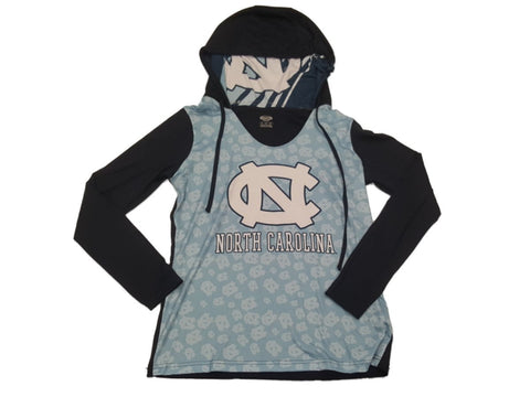 North Carolina Tar Heels CS Womens Blue Burnout Style LS T-shirt à capuche (M) - Sporting Up