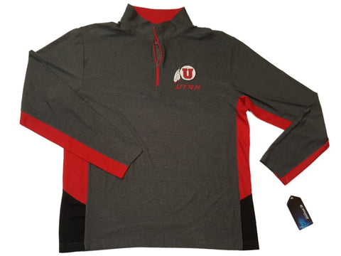 Shop Utah Utes Colosseum Gray 1/4 Zip Performance Long Sleeve Collared Pullover (L) - Sporting Up