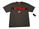 Utah Utes Colosseum Gray Red Black Performance Short Sleeve Crew T-Shirt (L) - Sporting Up