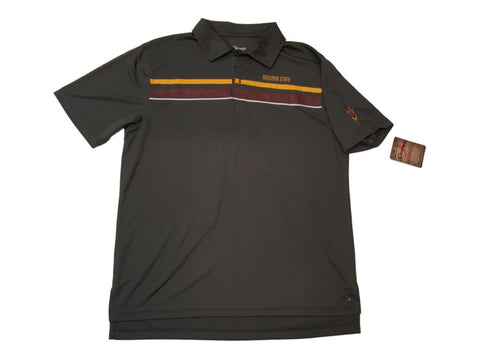 Shop Arizona State Sun Devils Chiliwear Gray 3 Button Placket Performance SS Polo (L) - Sporting Up