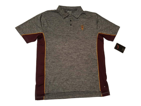 Shop Arizona State Sun Devils Chiliwear Gray 3 Button Placket Performance SS Polo (L) - Sporting Up