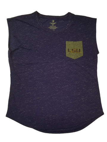 LSU Tigers Colosseum Damen-T-Shirt in Lila und Grau, weich, ärmellos (M) – sportlich