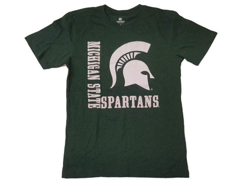 Michigan State Spartans YOUTH Boy's Green Textured Logo SS T-Shirt 16-18 (L) - Sporting Up