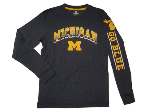 Shop Michigan Wolverines Colosseum YOUTH Boy's Navy Long Sleeve T-Shirt 12-14 (M) - Sporting Up