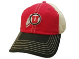 Utah Utes TOW Red & Black "United" Mesh Back Adj. Snapback Slouch Relax Hat Cap - Sporting Up