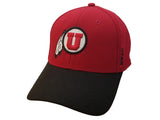 Utah Utes TOW Red & Black Semi-Structured Flexfit Fitted Hat Cap (S/M) - Sporting Up