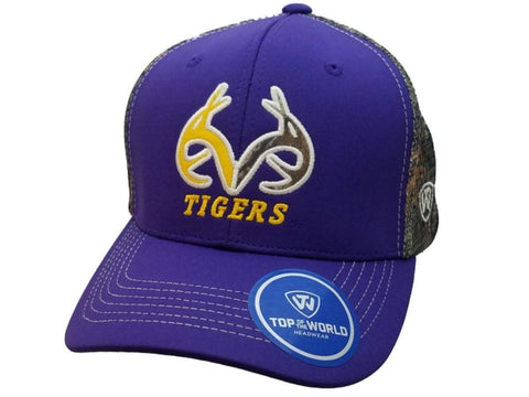 Shop LSU Tigers TOW Purple & Realtree Camo "Trophy" Mesh Structured Snapback Hat Cap - Sporting Up