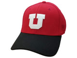 Utah Utes TOW Red Black & White Structured Flexfit Fitted Hat Cap (S/M) - Sporting Up