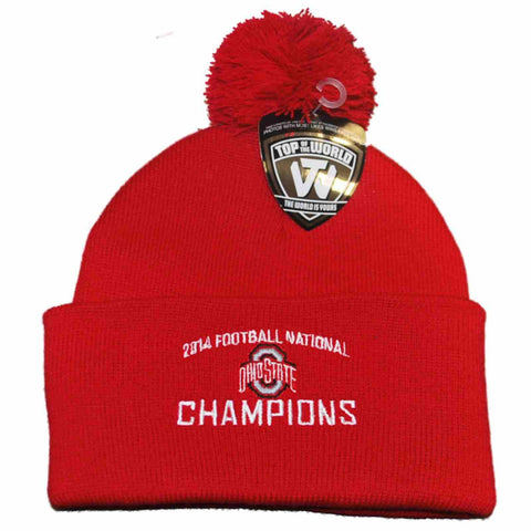Shop Ohio State Buckeyes 2014 Football National Champions Stocking Cap Hat Beanie - Sporting Up