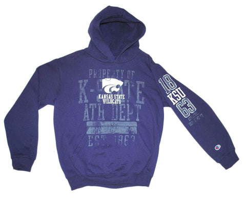 Shop Kansas State Wildcats Champion Youth Girl's Purple LS Hoodie Sweatshirt (L) - Sporting Up