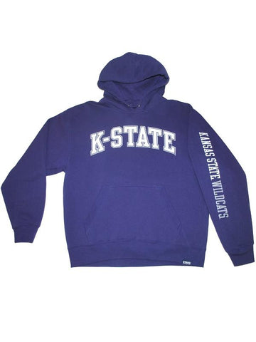 Shop Kansas State Wildcats Gear for Sports Purple Hooded Pocketed LS Sweatshirt (L) - Sporting Up