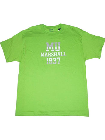Marshall Thundering Herd Gear for Sports Pea Green Soft Cotton T-Shirt (L) - Sporting Up